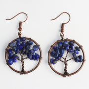 Crystal Gravel Bronze Wire Round Pendant Tree – Jewelry Gift Ideas — 8