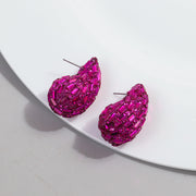 Fashion And Fully-jewelled Metal Stud Earrings – Stylish Gifts — 4