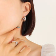 Titanium Steel Gold Plated Simulated Pearl Zircon Inlaid – Gift Ideas — 5