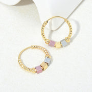 Hollow Rosette Earrings With Gold Contrast – Special Occasion Gifts — 6