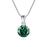 925 Silver Inlaid Round Moissanite Necklace – Jewelry Gift Ideas — 8