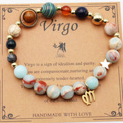 Twelve Constellations Bracelets Natural Stone Beaded – Practical Gifts — 8