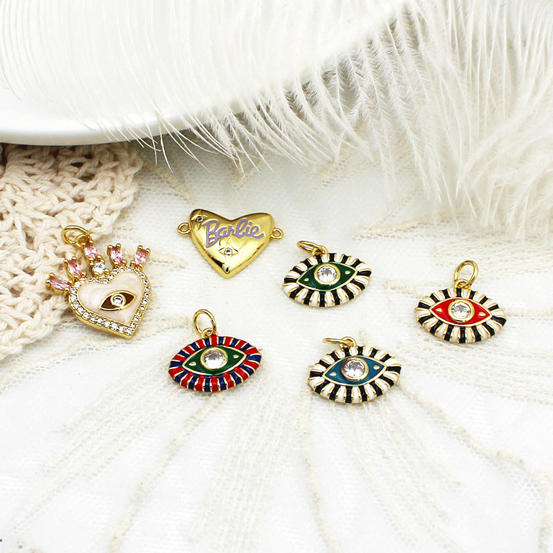 Trendy Micro-inlaid Oil Dripping Love Eyes – Jewelry Gift Ideas — 1