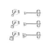Sterling Silver Simple Piercing Stud Earrings – Meaningful Gifts — 6