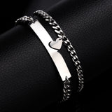 Stainless Steel Hangtag Couple Bracelet – Jewelry Gift Ideas — 5