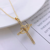 Ins Style High End Gold Plated Zircon Jesus Love – Jewelry Gift Ideas — 3