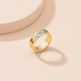 Oil Dripping Twelve Constellation Free Size Rings – Birthday Gifts — 12