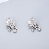 Korean Style Long Snowflake Earrings – Stylish Gifts — 2