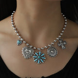 Personalized Turquoise Wax Rope Necklace Embossed – Jewelry Gift Ideas — 1