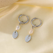 INS Pearl Flower Tag Titanium Steel Earrings For Women – Gifts for Her — 5
