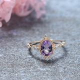 S925 Silver Ring Female Natural Amethyst – Gifts for Her — 4