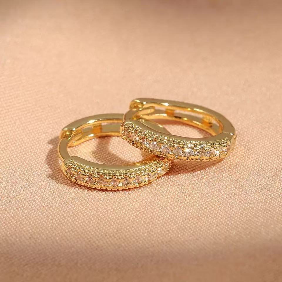 Korean-style Micro-paved Diamond Earrings Minimalist – Stylish Gifts — 1