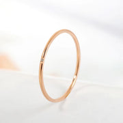 Women's Simple Plain Circle Moissanite Ring – Gifts for Her — 3