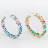 Shining Color Matching Round Ring Earrings – Special Occasion Gifts — 16