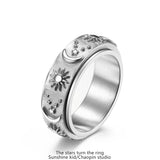 Hip Hop Male Star Sun Moon Titanium Steel Rotatable – Gifts for Him — 3