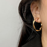 925 Silver Needle Vintage Geometric Metal Earrings – Meaningful Gifts — 1