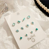 Sterling Silver Needle Stud Earrings Women's Set Small – Gifts for Her — 7
