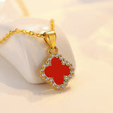 Silver Four-leaf Clover Necklace Pendant Women's – Jewelry Gift Ideas — 8