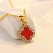 Silver Four-leaf Clover Necklace Pendant Women's – Jewelry Gift Ideas — 8