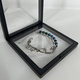 Double Blue Tigereye Titanium Steel Bracelet – Jewelry Gift Ideas — 8