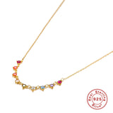 Sterling Silver Super Colored Diamond Collarbone – Jewelry Gift Ideas — 7