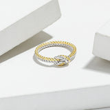 Braid Buckle Ring Female Simple – Gifts for Her — 1