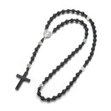 Volcanic Rock Haematite Cross Necklace – Jewelry Gift Ideas — 6