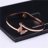 Rose Gold Titanium Steel Butterfly Female Simple – Jewelry Gift Ideas — 15
