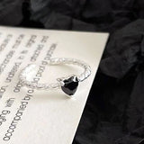 Sweet Cool Style Black Zircon XINGX Ring For Women – Gifts for Her — 2