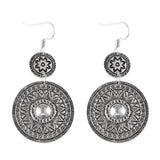 Retro Ethnic Style Round Printed Pendant Earrings – Stylish Gifts — 3