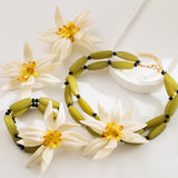 White Flower Stud Earringsbracelets Double Layer – Jewelry Gift Ideas — 7
