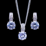 Zircon Inlaid Simple Earring Necklace – Jewelry Gift Ideas — 7