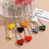 Hip Hop Heart Shaped Building Block Love Pendant – Jewelry Gift Ideas — 6