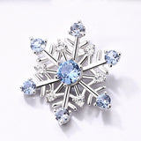 Simple Fashion Blue Pointed Crystal Snowflake Ear Stud – Stylish Gifts — 2