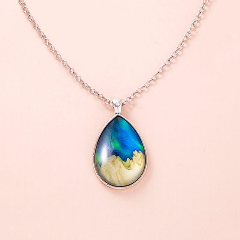 Fashion Aurora Mountains Starry Glass Necklace – Jewelry Gift Ideas — 1
