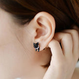 Three-dimensional Pearl Animal Leopard Cat Piercing – Cat Lover Gifts — 1