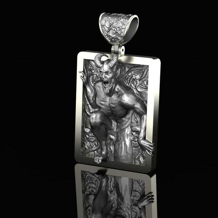 Devil's Skull Retro Marcasite Pendant – Jewelry Gift Ideas — 1