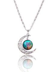 Colorful Tree Of Life Glass Necklace For Women – Jewelry Gift Ideas — 3