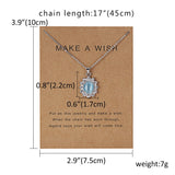 Dolphin Natural Stone Paper Card Necklace – Jewelry Gift Ideas — 15