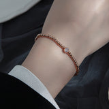 Rose Gold Inlaid Single Diamond Round Bead – Jewelry Gift Ideas — 6