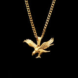 Men's Stainless Steel Vacuum Gold Plated Eagle – Jewelry Gift Ideas — 1
