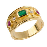 Women's Retro Court Alluvial Gold Ring – Gifts for Her — 6