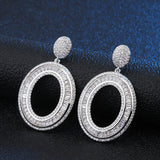 Women's Round Fashion Inlaid Glass Stone Earrings – Stylish Gifts — 2