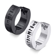 Vintage Norse Viking Runes Hoop Earrings For Men – Gifts for Him — 3