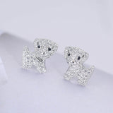 Women's Temperament Cute Dog Shape Diamond Stud – Gifts for Her — 4