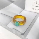 Transparent Acrylic Ring Candy Color Crystal Resin – Gifts for Her — 4