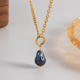 Elegant Vintage Black Pearl Pendant Necklace – Jewelry Gift Ideas — 5
