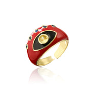 Fashion Oil Dripping Geometric Ring – Stylish Gifts — 6