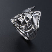 Old Devil Skull Titanium Steel Ring – Everyday Gifts — 1
