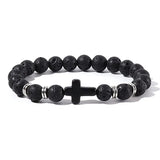 Tigereye White-barked Pine Obsidian Cross Men's – Jewelry Gift Ideas — 13
